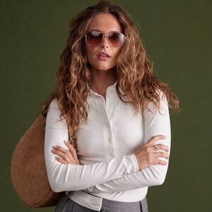 NWT Kate Spade Emmaline Rose Gold Aviator 100% UV Protection.